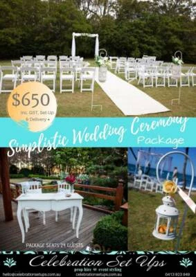 Wedding Ceremony Packages Hire And Styling Wedding Receptions