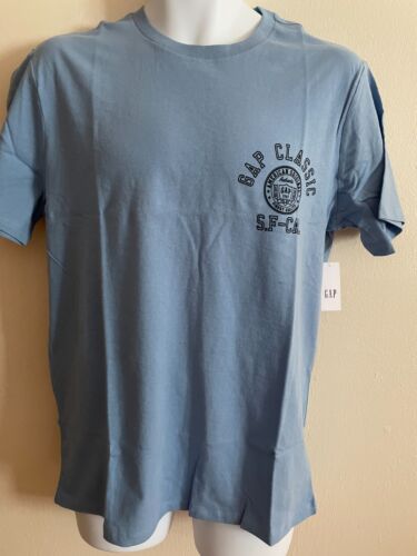 Men's Gap Short Sleeve, Crew Neck  Color Blue T-Shirts Size  M L XL XXL NWT - Picture 1 of 2