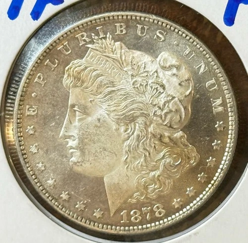1878  8TF Morgan Silver Dollar.   CHBU