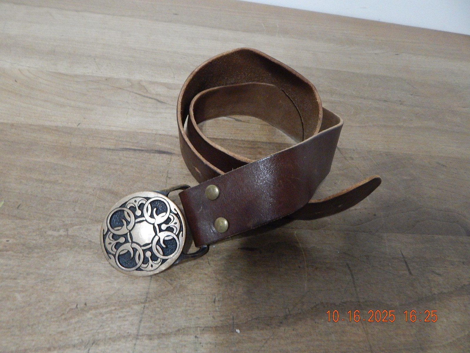 Baldric Tech Ether Guild Solid Brass Belt Buckle … - image 1