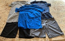 Boys Lot Of 5 Running/Athletic Clothes Size XL 14-18 . UA Shirt Is Size L.