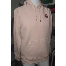 Carhartt Womens Relaxed Fit Logo Hoodie Peach Pink TS0288-W Medium 8-10