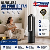 Bladeless Tower Fan 3in1 40w Cooler, 200W Heater & HEPA Air Purifier