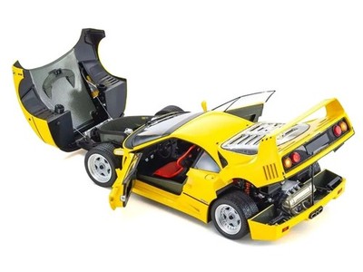 FERRARI F40 YELLOW 1/18 DIECAST MODEL CAR BY KYOSHO KS08416 Y | eBay