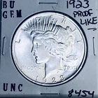 1923 P BU GEM PEACE SILVER DOLLAR UNC MS+++ U.S. MINT RARE COIN 8454