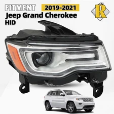 HID/Xenon Headlight For 2019-2021 Jeep Grand Cherokee Chrome Right Passenger