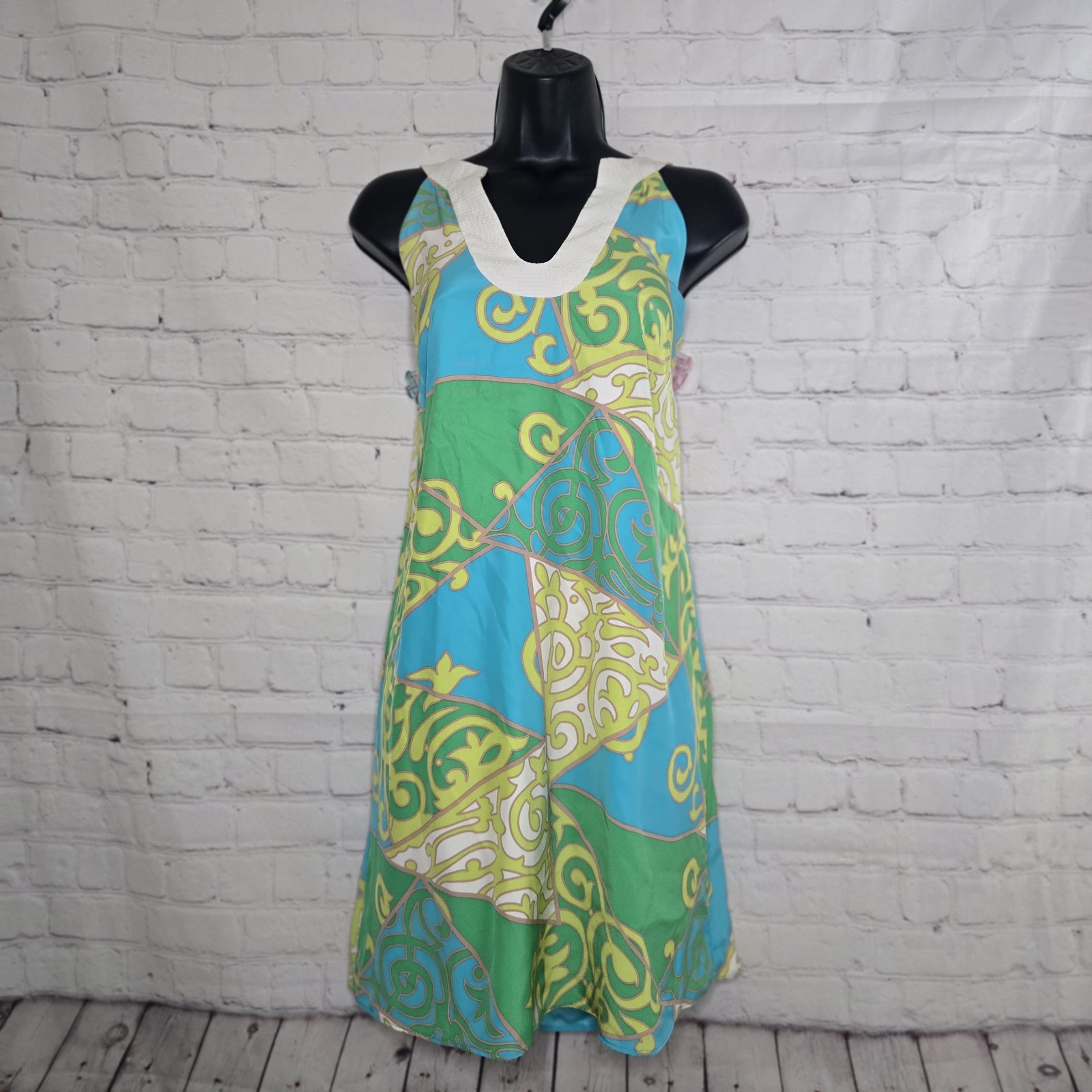 Alice & Trixie 100% Silk Mini Dress Ibiza Googoo Mod Preppy Size Sm