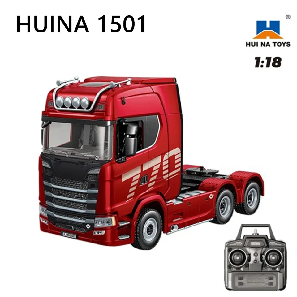 HUINA 1501 770S Alloy Tractor 19CH RC Truck 1/18 2.4G Remote Control Engineering - Image 3 of 4