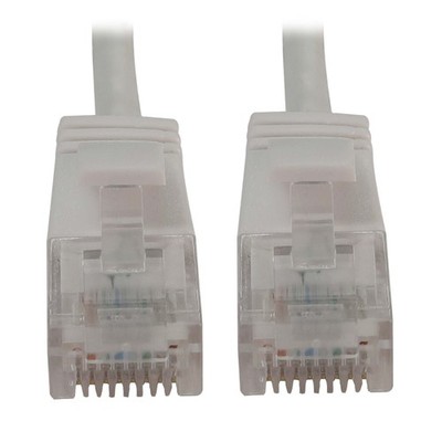 EATON N261-S6N-WH Cat6a 10G Ethernet Cable, Snagless Molded Slim UTP Network
