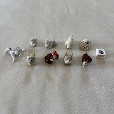 Vintage 1990 Puppy in My Pocket Dog Flocked Figures Lot of 8