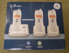 GE 5.8 GHz EDGE Cordless Phone System 3 Handsets 25922ge3 Digital Answerer NOS