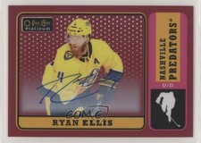 2018 O-Pee-Chee Platinum Retro 2019-20 Update Red Rainbow Ryan Ellis Auto 01g1