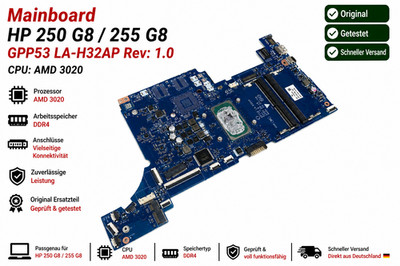 Mainboard Mainboard HP 250 G8 255 G8 GPP53 LA-H32AP Rev: 1.0 CPU AEMD 3020