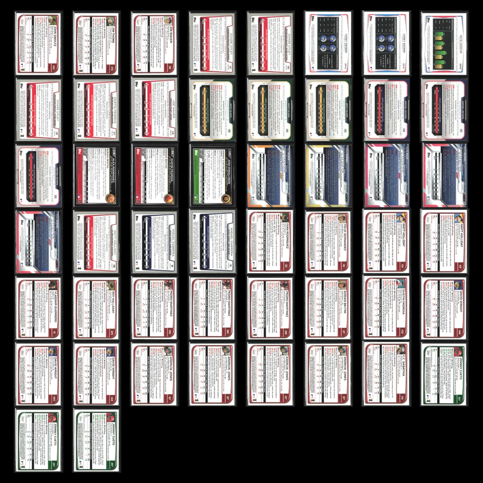 Lote de 50 tarjetas de béisbol 2008 Bowman cromo refractor John Smoltz Atlanta Braves casi nuevas Foto 2 de 4