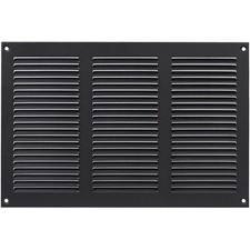 Repa Market 12x8 Inch Air Vent Cover/Anthracite Galvanized Steel Louvered Grill 