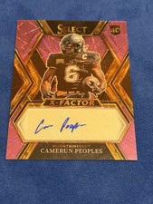 2023 Panini Draft Picks X-Factor Signatures Purple Lazer Camerun Peoples #XS-CPE