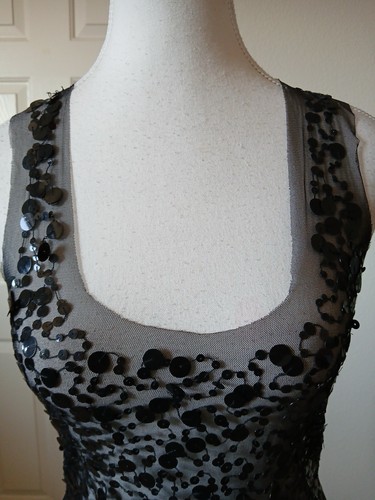 Blusa para mujer Magazine Top negra sin mangas lentejuelas transparentes mezcla de seda talla grande - Imagen 6 de 17