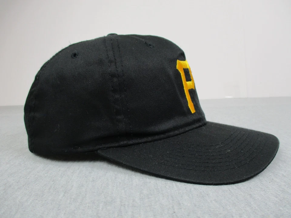 DE COLECCIÓN Gorra de los Piratas de Pittsburgh A Presión Negra MLB Gorra de Béisbol G Logotipo Liso P Foto 4 de 4