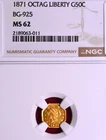 Photo of a 1871 California Fractional Gold from an eBay listing that sold on Jul 12, 2026