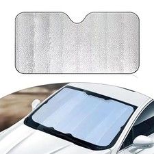 2025 Windshield Sunshade, Front Window Foldable Shield, 55.1" x 27.5" Silver