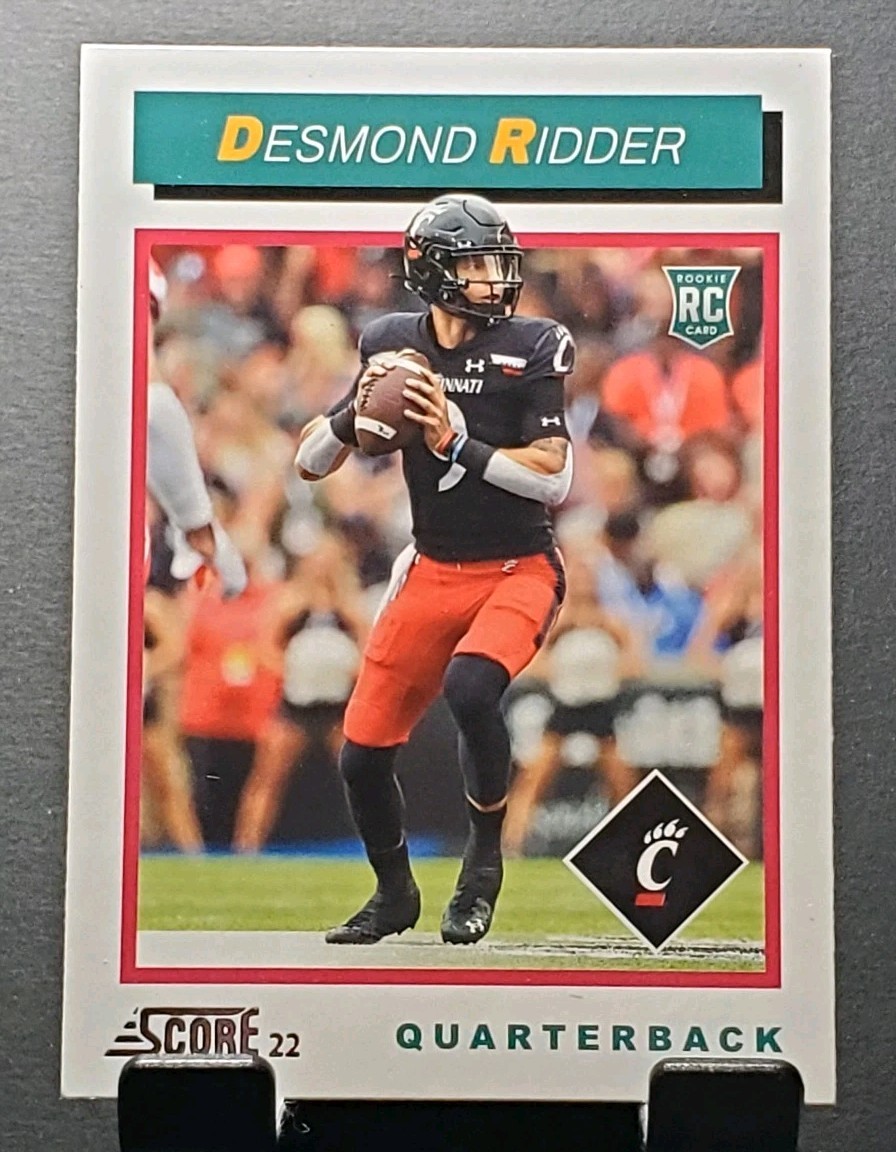 2022 Score #TB3 Desmond Ridder RC BEARCATS Rookie Throwback card🏈NM/MT