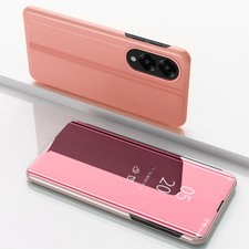 Case For Various Phone Smart Book Mirror Cover Vertical Flip-Free Stand Luxury