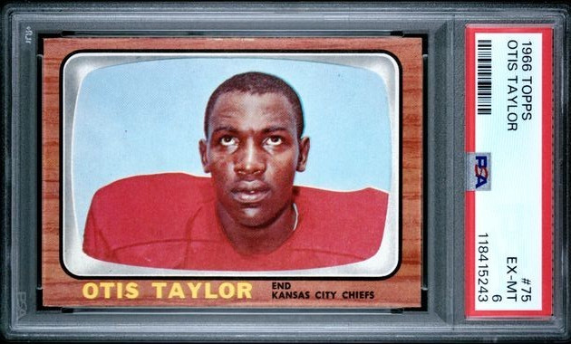 1966 Topps #75 Otis Taylor RC PSA 6 EX-MT Chiefs HOF