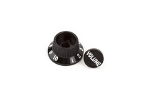 Genuine Fender Stratocaster Push-on S-1 Switch Volume Knob Cap Assembly, BLACK