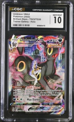CGC 10 Umbreon VMAX Brilliant Stars TG23/TG30 Trainer Gallery Holo