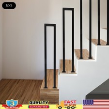 Stair Handrail, U-shaped Handrail for Indoor & Outdoor Stairs 20*95cm Black
