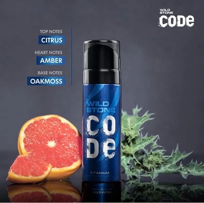 Wild Stone Code Titan Körper Parfum für Herren, Lang Anhaltend Duft 120ml
