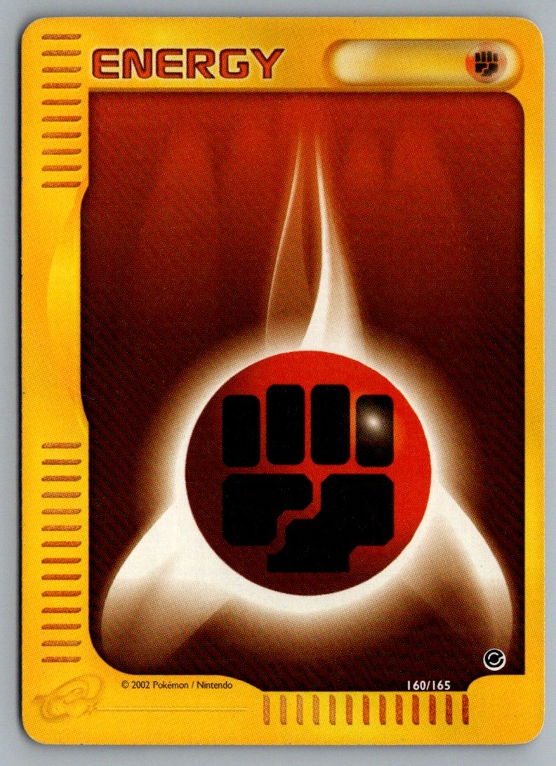 Fighting Energy 160/165 Expedition Base Set Pokemon Lightly Played