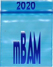 100 PACK BLUE 2020 Apple Zip Baggies 2.0X2.0" Mini Bags Colored Zip Baggies