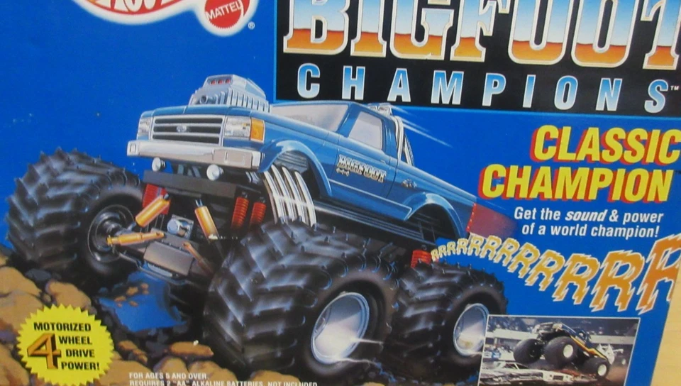 SEALED / NEW 1990 Mattel Hot Wheels BIGFOOT Champions “Classic Champion” Truck - Image 2 of 4
