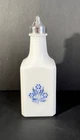 Vtg. Van Pak Canada Cornflower Blue Vinegar/Oil Milk Glass Bottle 1980s