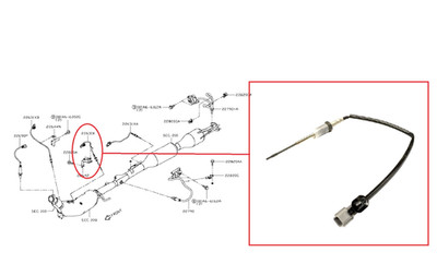 JPL EXHAUST TEMRATURE SENSOR N4430 Für Nissan Navara Pick Up NP300 D23 2.3D