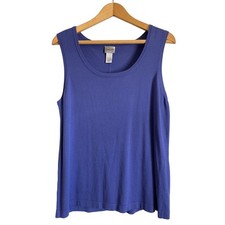 Chico' Renee Tank Sweater vest blue solid lightweight soft Size 3 US XL 16