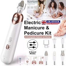 Image of Electric Nail File Drill Portable Manicure Pedicure Machine Set Professional
