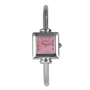 GUCCI 1900 YA019519 analogique quartz saphir cristal coque rose argent