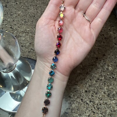 Swarovski Austrian Crystal Bracelet. The Sparkled Shell. Rose gold. Size Average