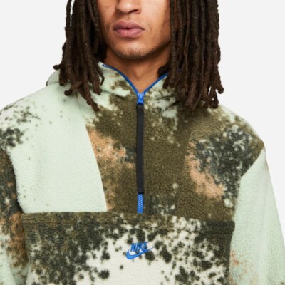 Nike Sportswear Sport Essentials+ Men's S 1/2-Zip Hoodie DD5009-222 Green Brown