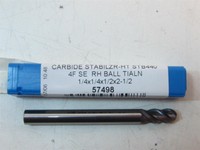 Niagara Cutter 1/4 X 1/4 X 1/2 X 2-1/2 Solid Carbide Tialn Ball End Mill Niagara Cutter 1/4 X 1/4 X 1/2 X 2-1/2 Solid Carbide Tialn Ball End Mill