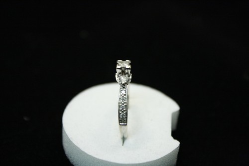 Designer 14K White Gold 0.53cwt Diamond Wedding Engagement Ring 2.7g size 5.25 - Picture 5 of 11