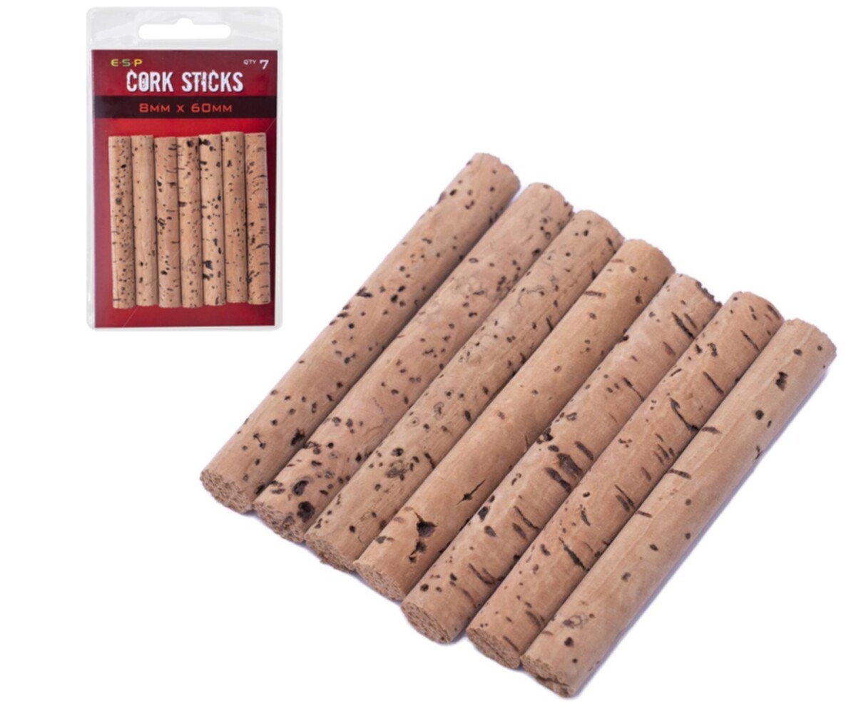 ESP Bait Cork Sticks 8mm Carp Fishing Boilie Nuts Buoyant Pop Ups x 7 ETT003