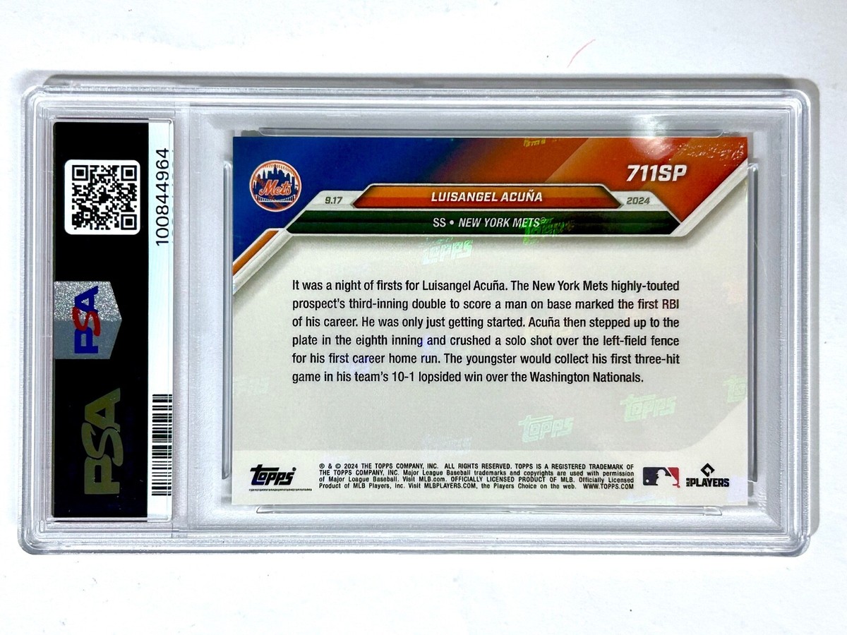 2024 Topps Now LUISANGEL ACUNA #711SP - PSA-10 Call-Up RC Foil 