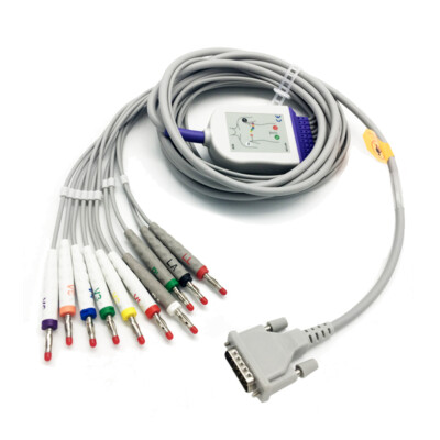 ECG EKG 10Leads Cable for Schiller/Avionics(Del Mar)/Ergoline Patient Monitor