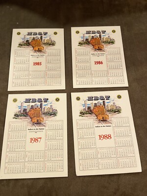 Houston Belt & Terminal RR (HB&T) 1985, 1986, 1987, 1988 Desk Calendars