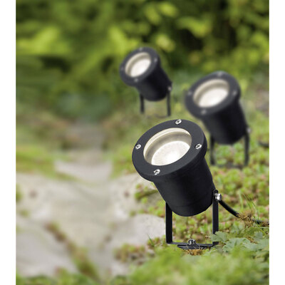 Paulmann 98897 Black Adjustable GU10 10.5W LED Garden Spotlight Set