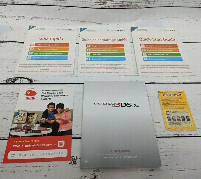 Nintendo 3DS XL Operations Manuals and AR Cards eBay