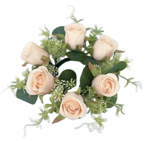 Kleine Kerzenringe Kränze Blume Kerzenringe Blumengirlande für Tische - Bild 3 von 22